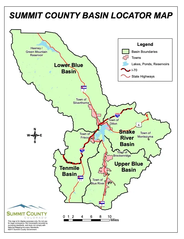 summit county basin locator map