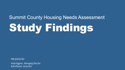 study findings summit county housing