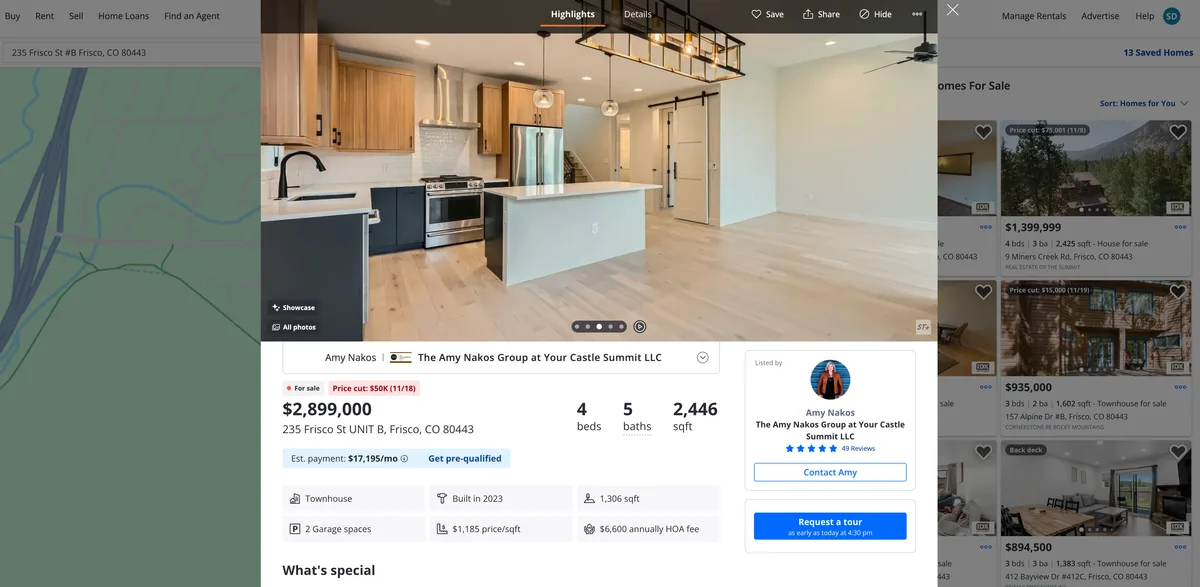 Zillow Showcase Listing Frisco Colorado Amy Nakos Group
