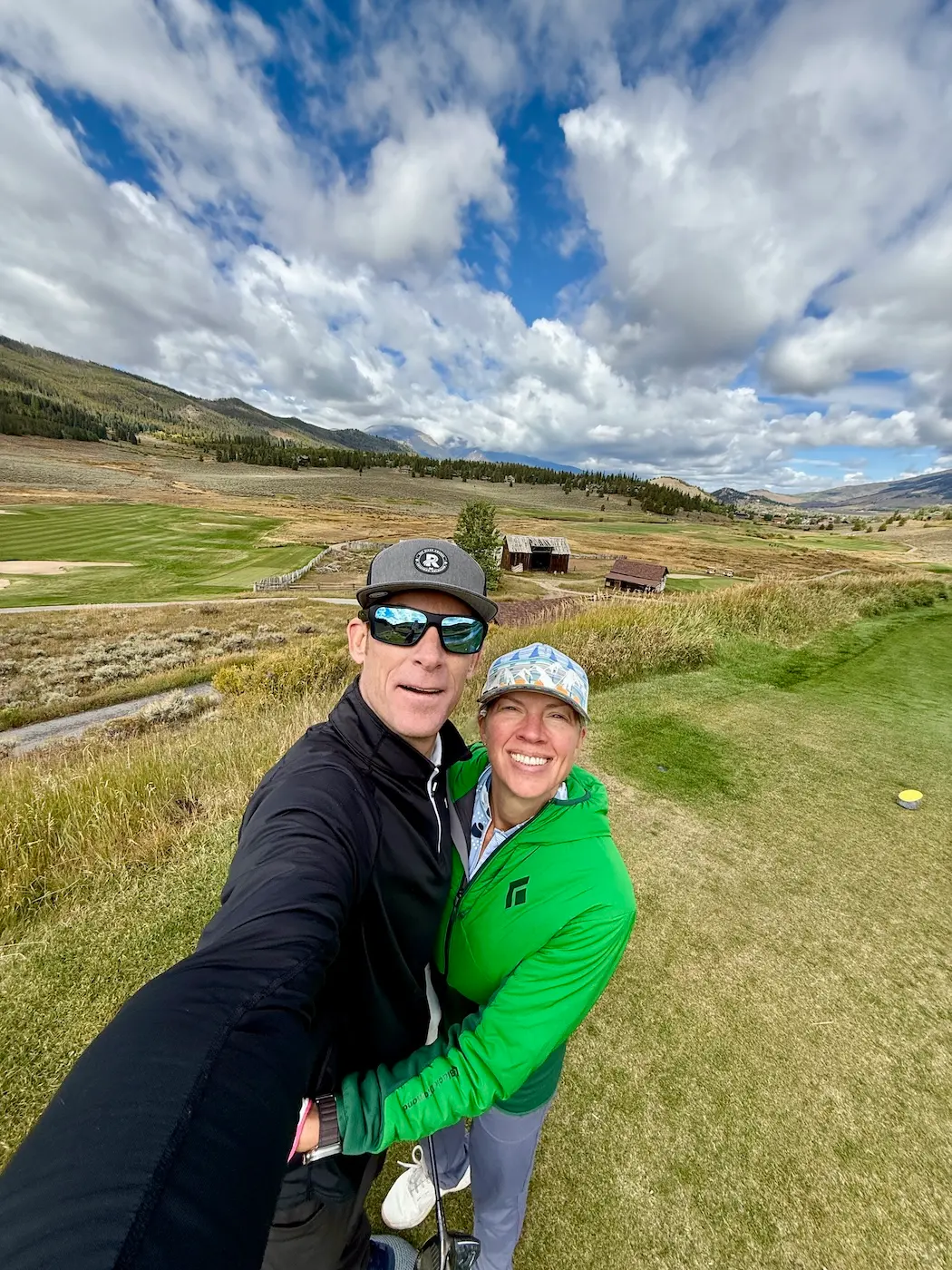 Amy and Darren Golfing